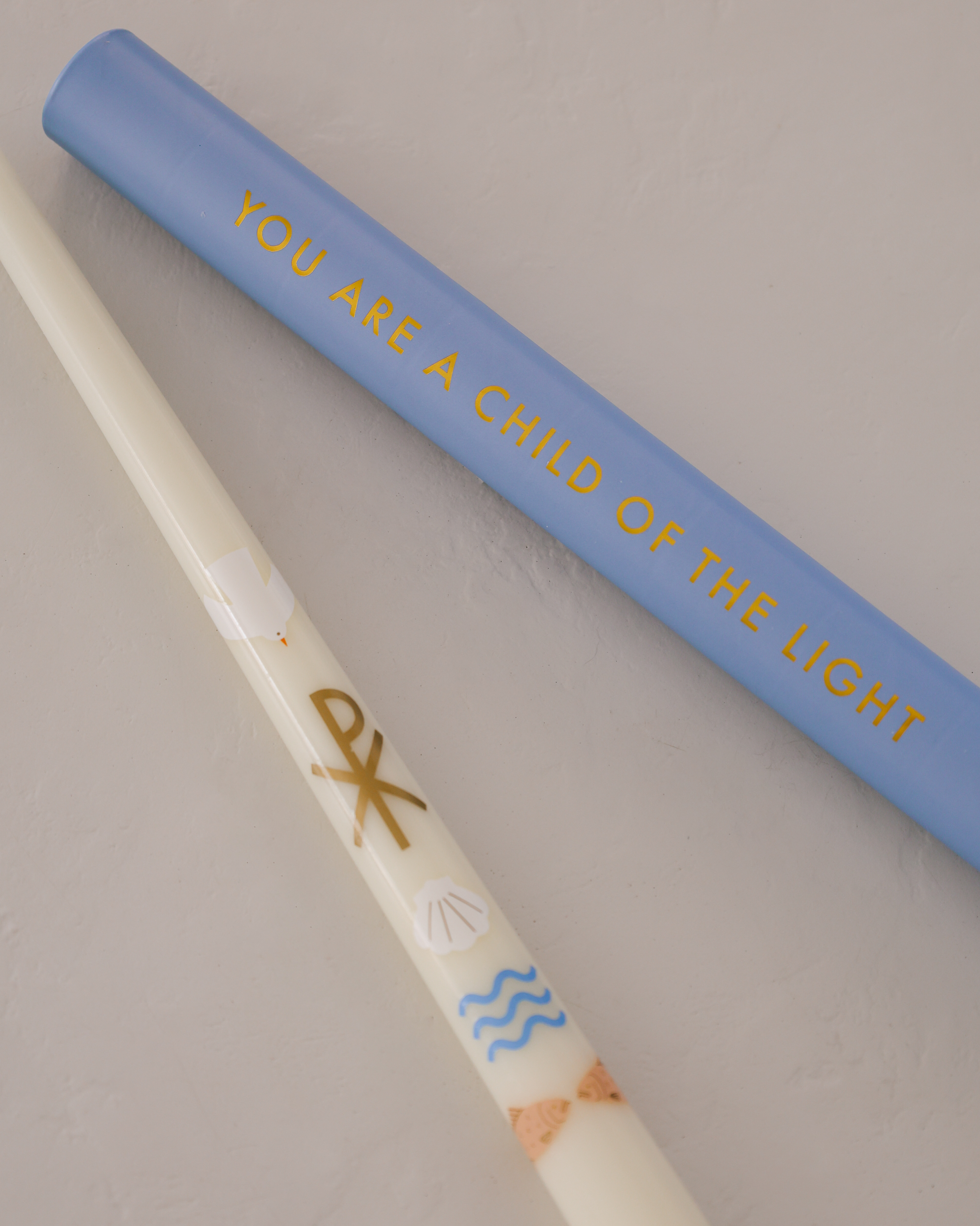 Living Water Baptism Candle (Multicolor)