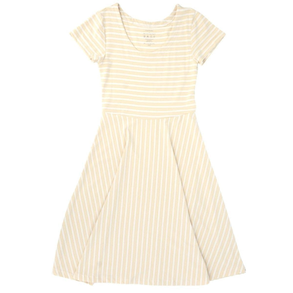 Mommy Swirly Girl Dress - Vintage Stripe Honeycomb