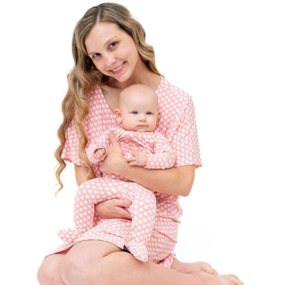 Mommy's Sleep Shirt - Hearts and Stars Pink