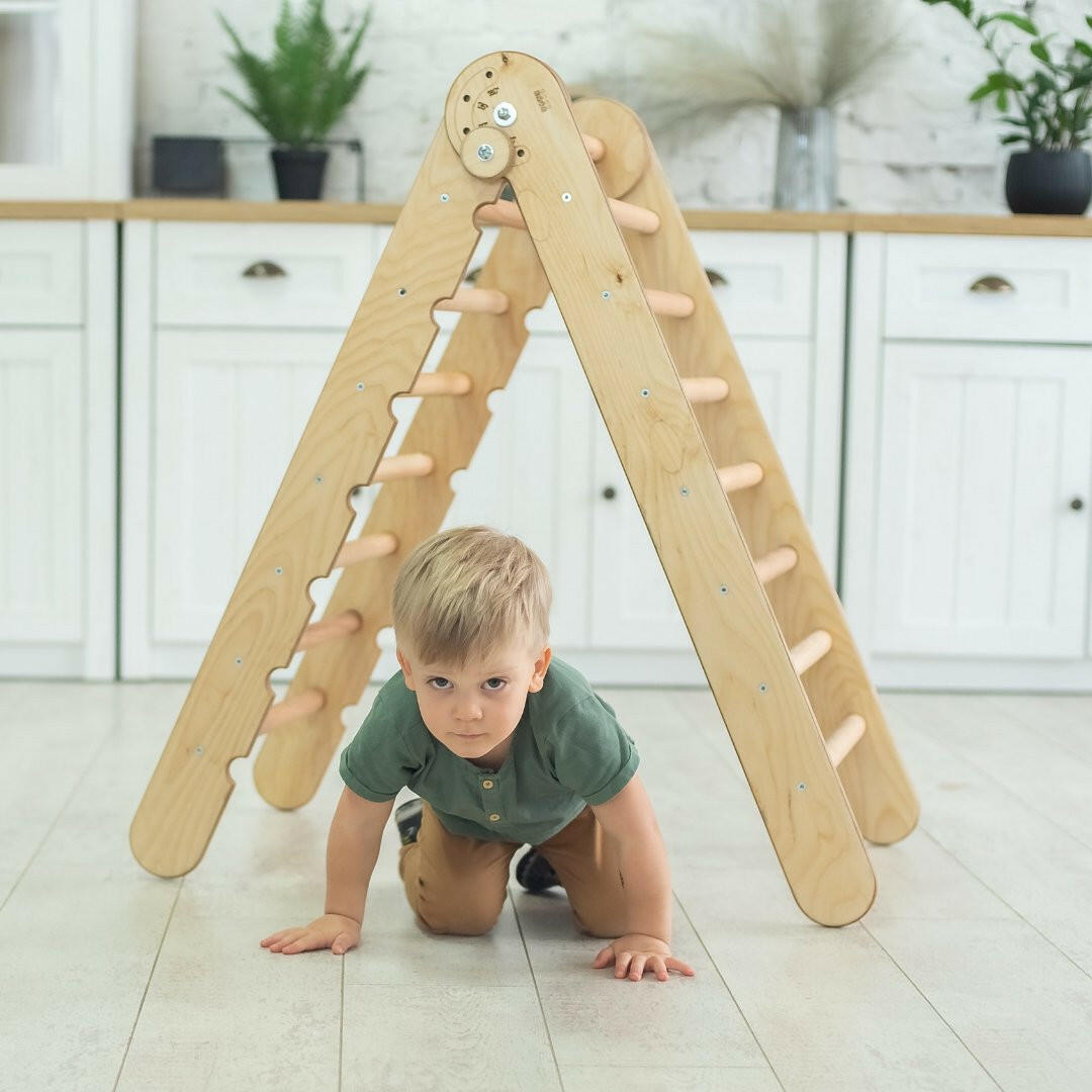 Montessori Triangle Ladder - Handmade Climber for Kids 1-7 y.o. Single Ladders Goodevas   