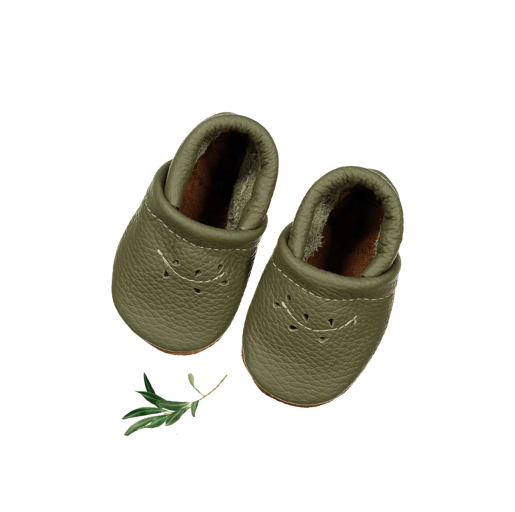 The Leather Mocc - Moss Shoes Lovely Littles   