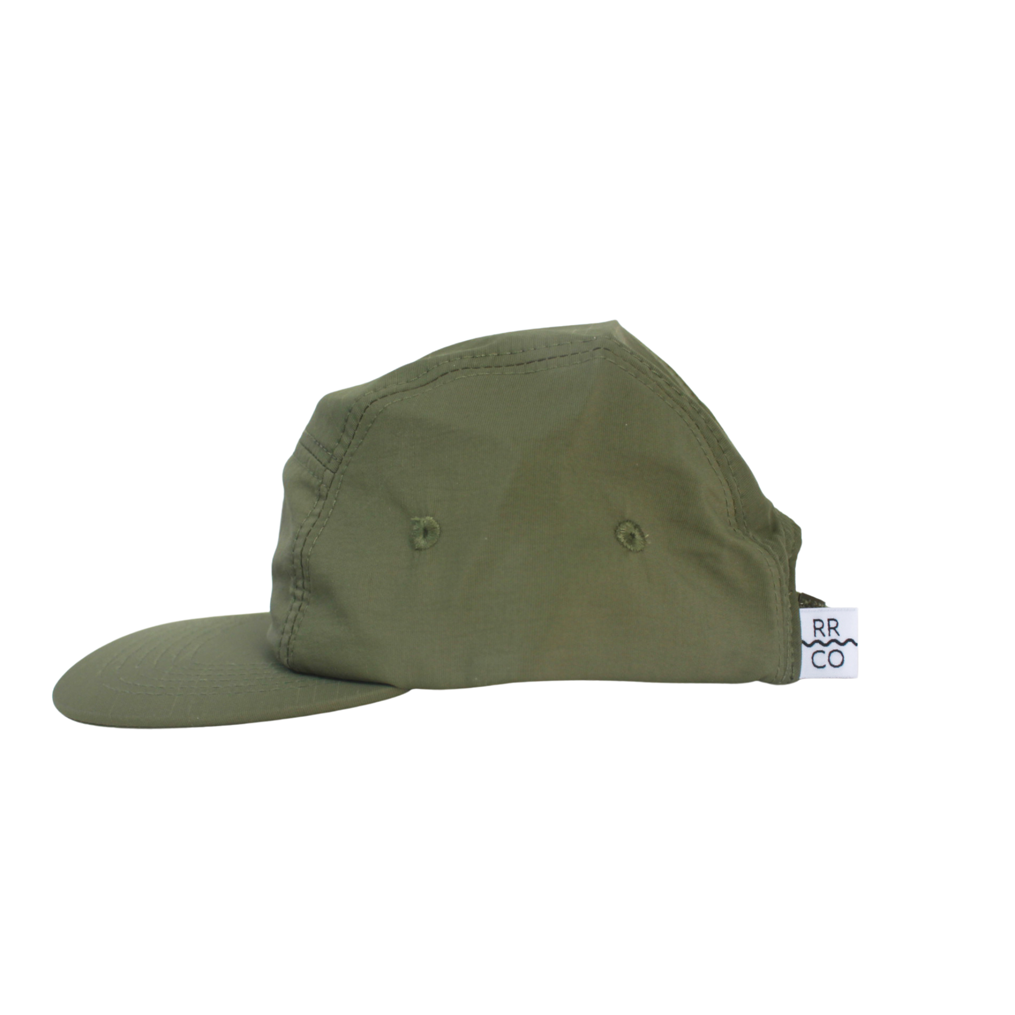 Nylon Five-Panel Hat in Moss