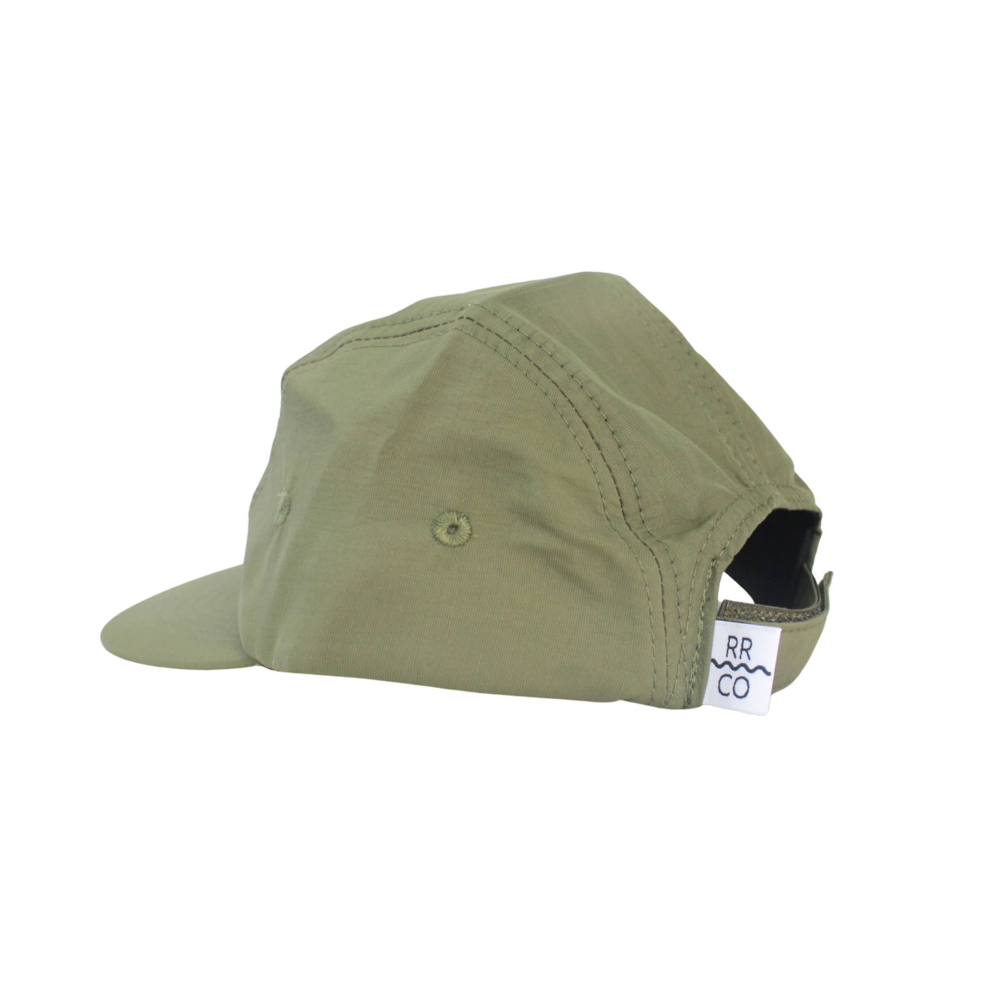 Nylon Five-Panel Hat in Moss