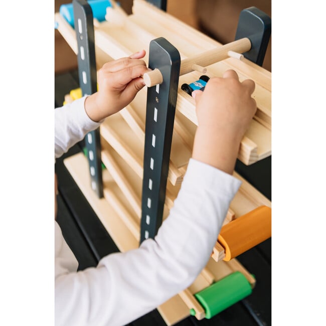 Fast Track Wooden Cars and Race Track Toy for Toddlers
