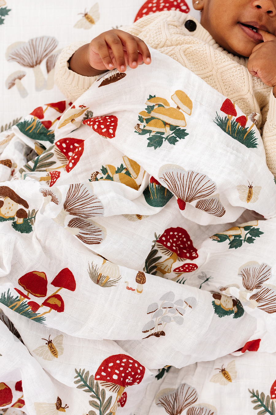 Mushroom Swaddle Swaddles Clementine Kids   