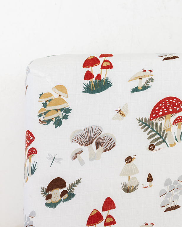 Mushroom Crib Sheet Crib Sheets Clementine Kids   