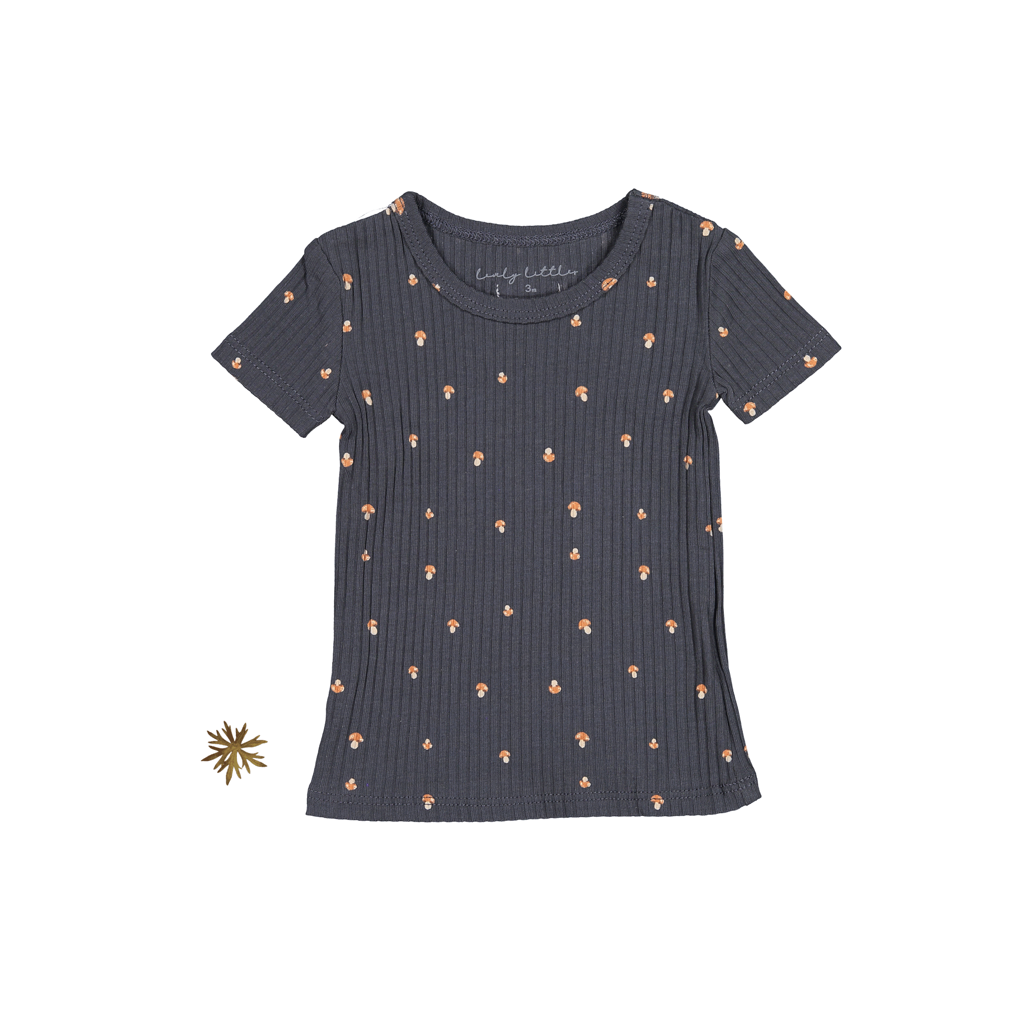 The Printed Short Sleeve Tee - Steel Mushroom