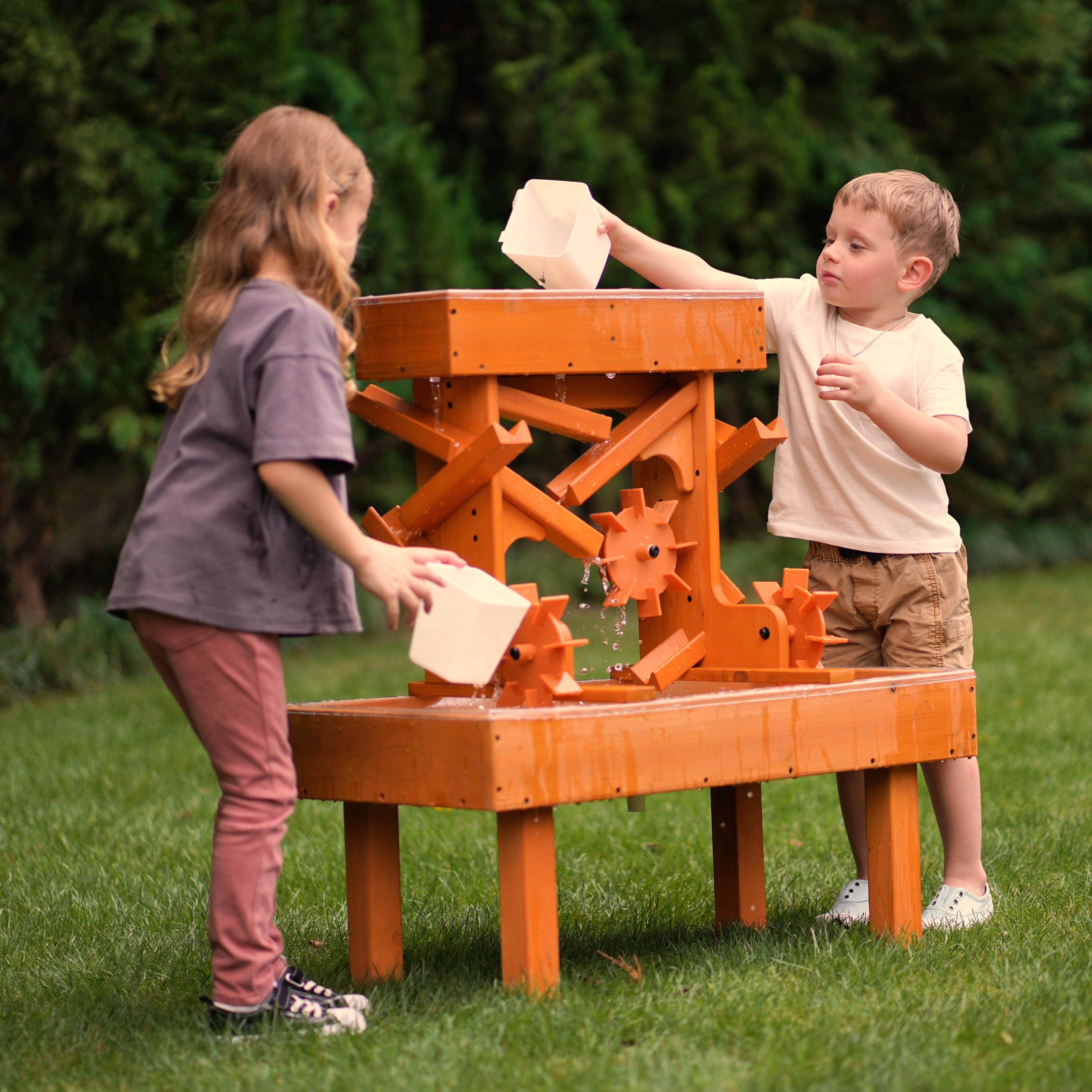 Outdoor Wooden Water Table For Kids, Toddlers Playset Outdoor Avenlur.com Default Title  