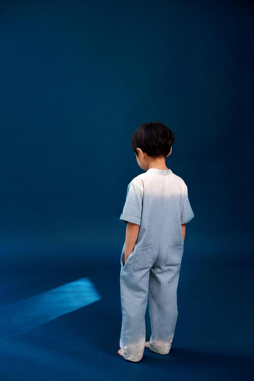 Chambray Mechanic Jumpsuit - Blue Chambray