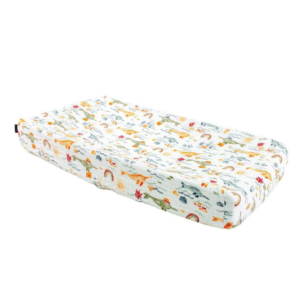 Narwhal Changing Pad Cover Changing Pad Cover Bebe au Lait   