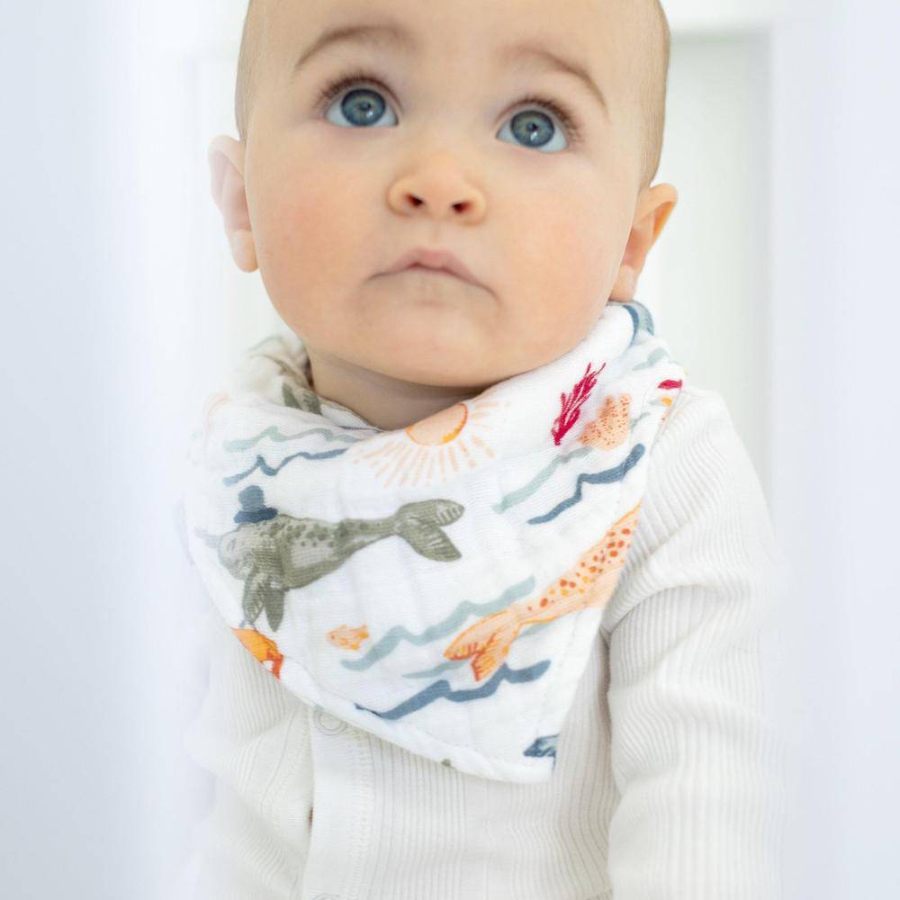 Narwhal + Hello Sunshine Bandana Bib Set Bib Bebe au Lait   