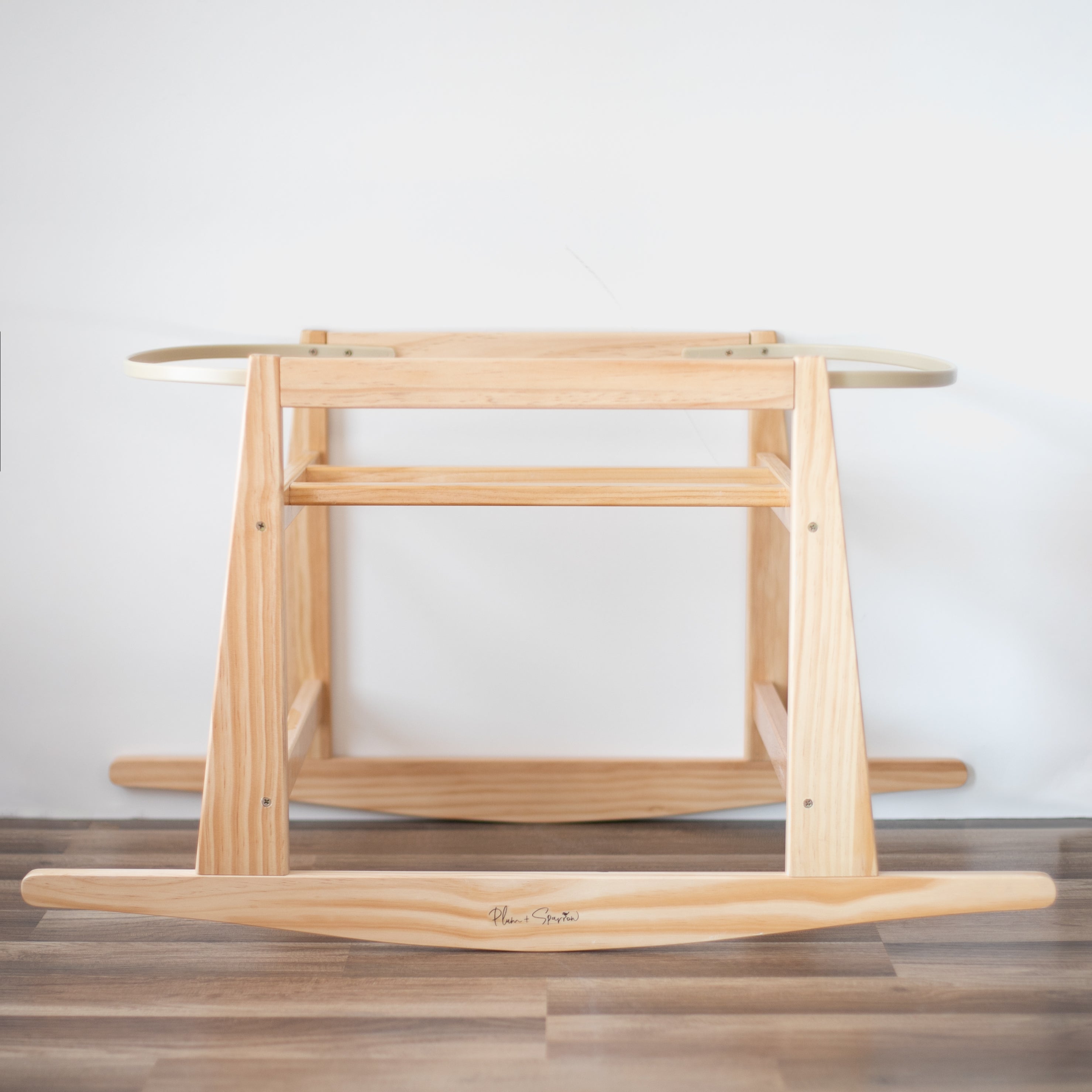 Original Rocking<br> Moses Bassinet Stand<br>with brake<br>Natural