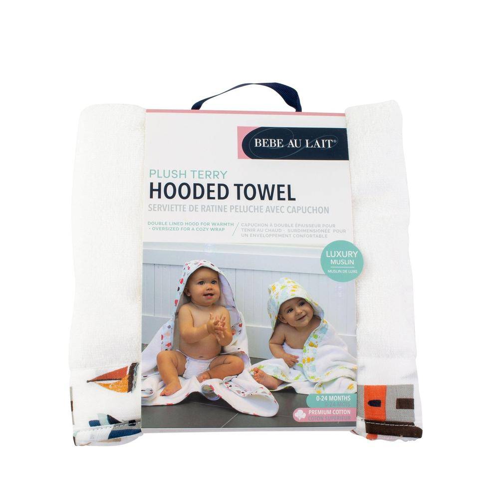 Nautical Baby Hooded Towel Hooded Baby Towel Bebe au Lait   