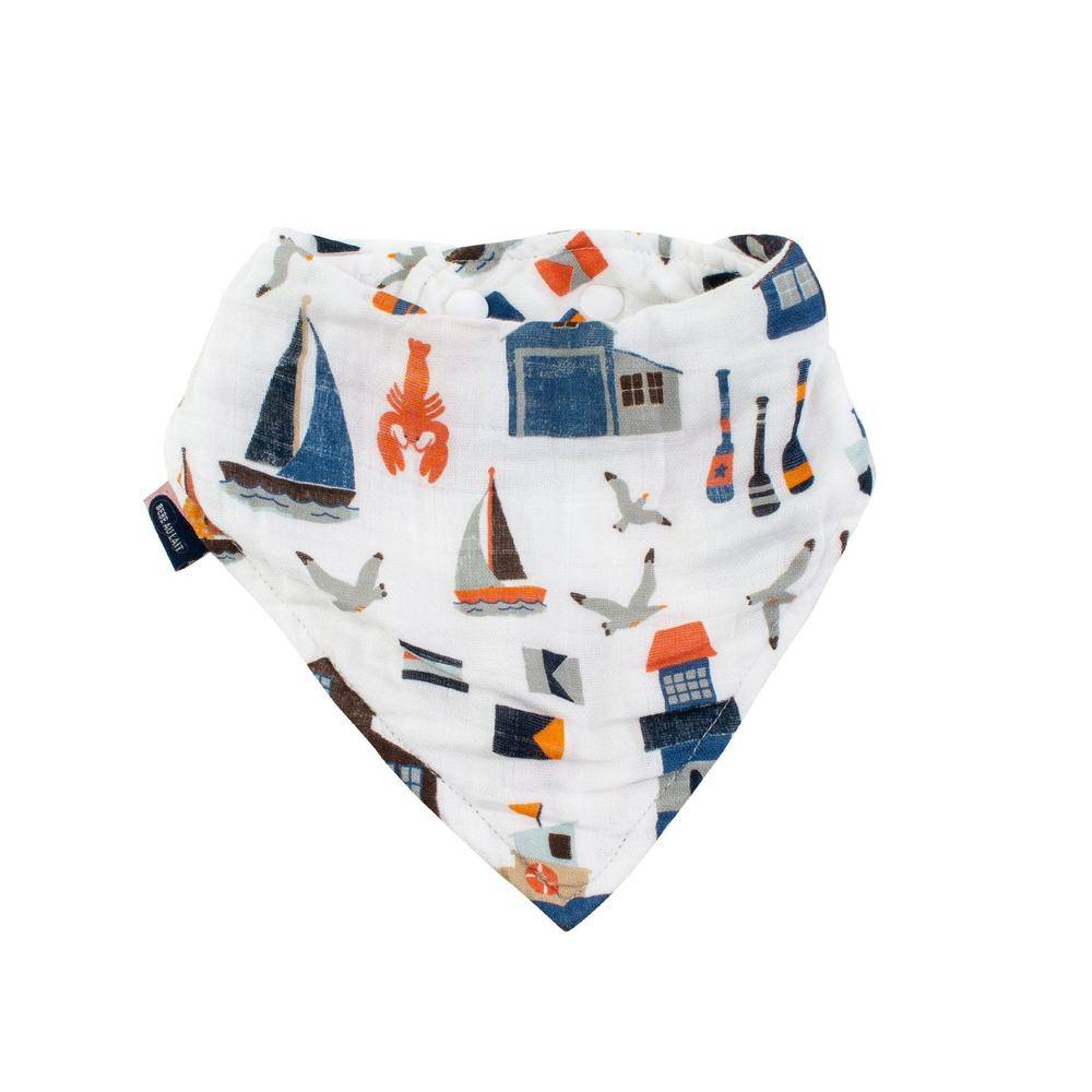 Nautical Oh So Soft Muslin Bandana Bib Bib Bebe au Lait   