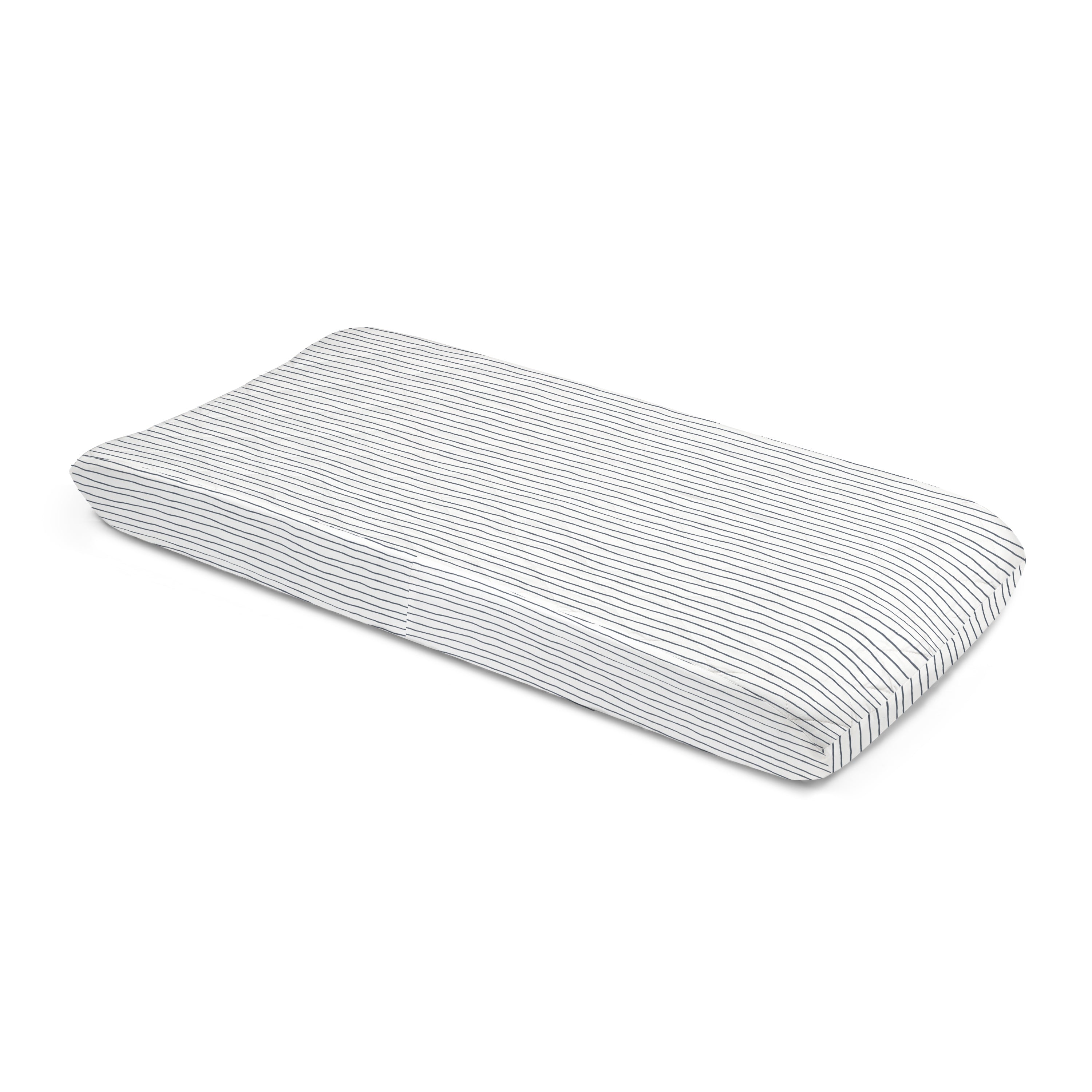 Organic Changing Pad Cover - Navy Stripes Changing Pad Cover Makemake Organics   