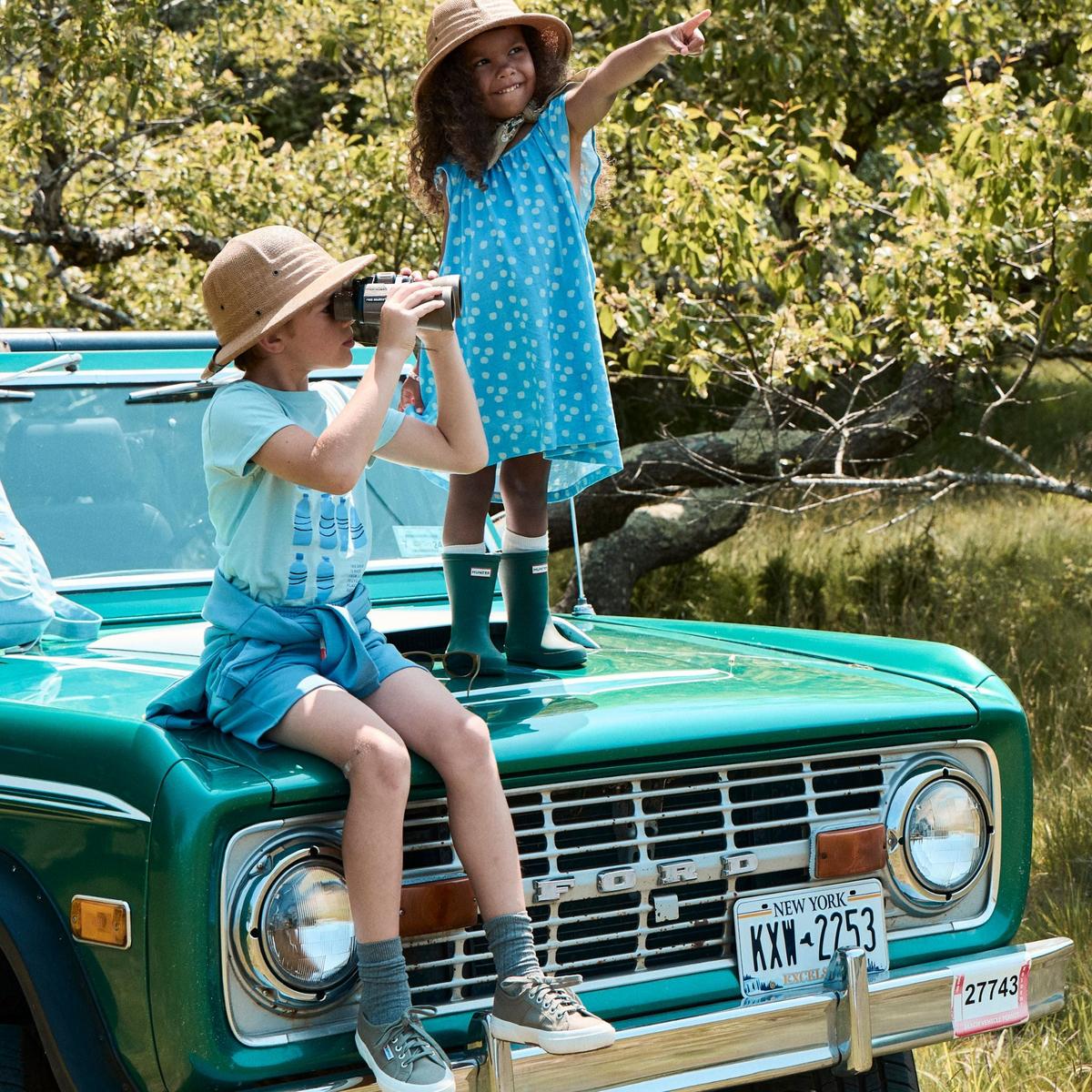 Recycled Cotton Ten Bottle Kid T-shirt - Sterling Blue/della Blue