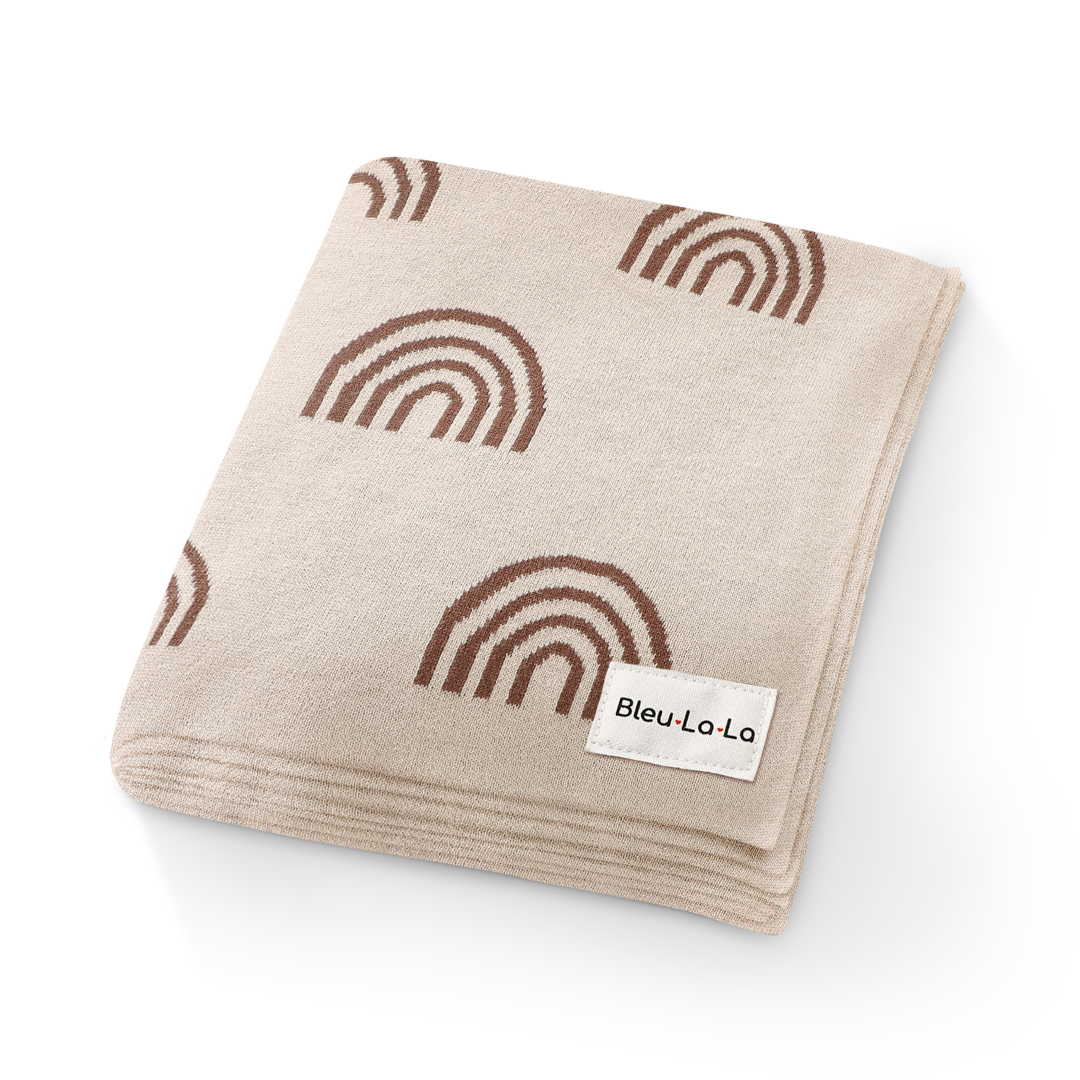Whimsy Collection - Luxury 100% Cotton Knit Swaddle Baby Blanket