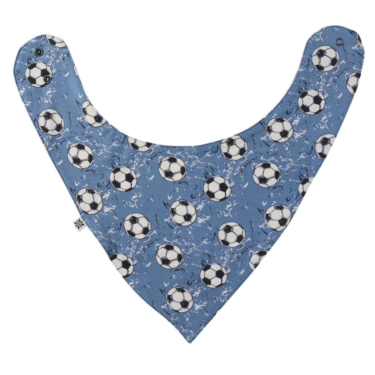Baby Bib - Soccer Captain/Blue Gingham
