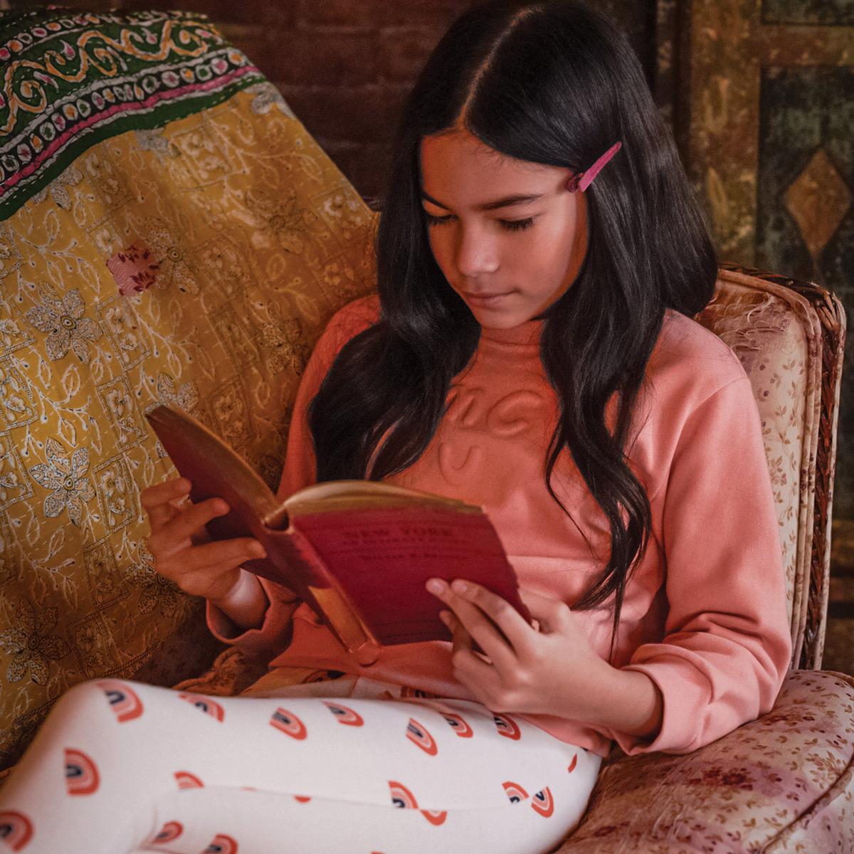 Rainbow Kid Leggings - Soft Pink/multi