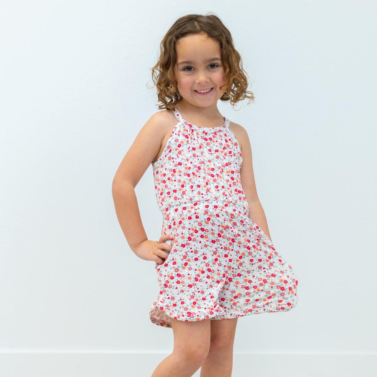 Tank Short Romper - Crimson Floral