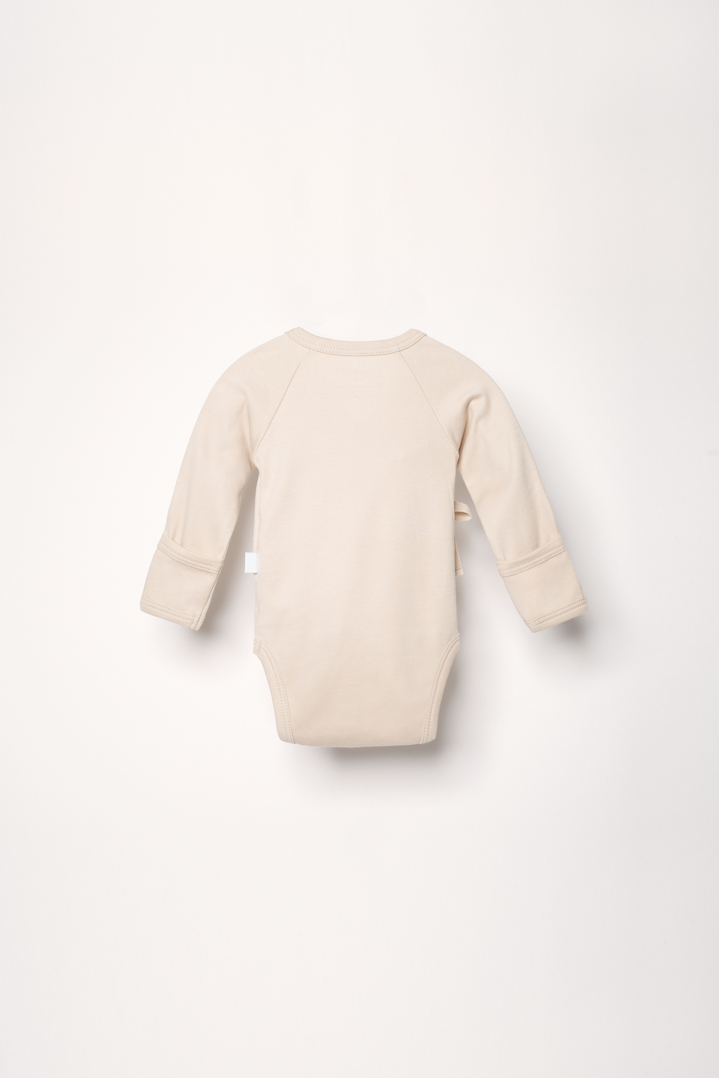 Organic Pima Cotton Baby Kimono Body - Sand With Heart