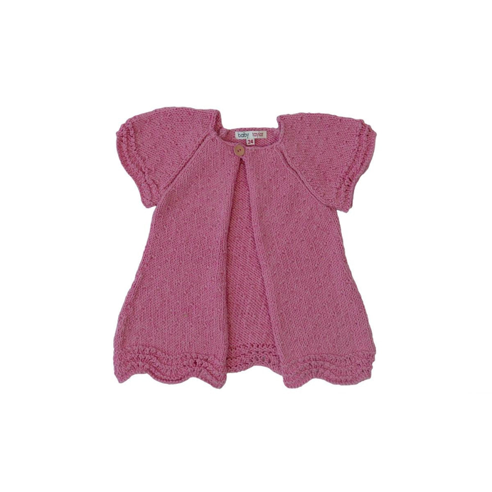 Noa  Cardigan (Hand-knitted) - Peach