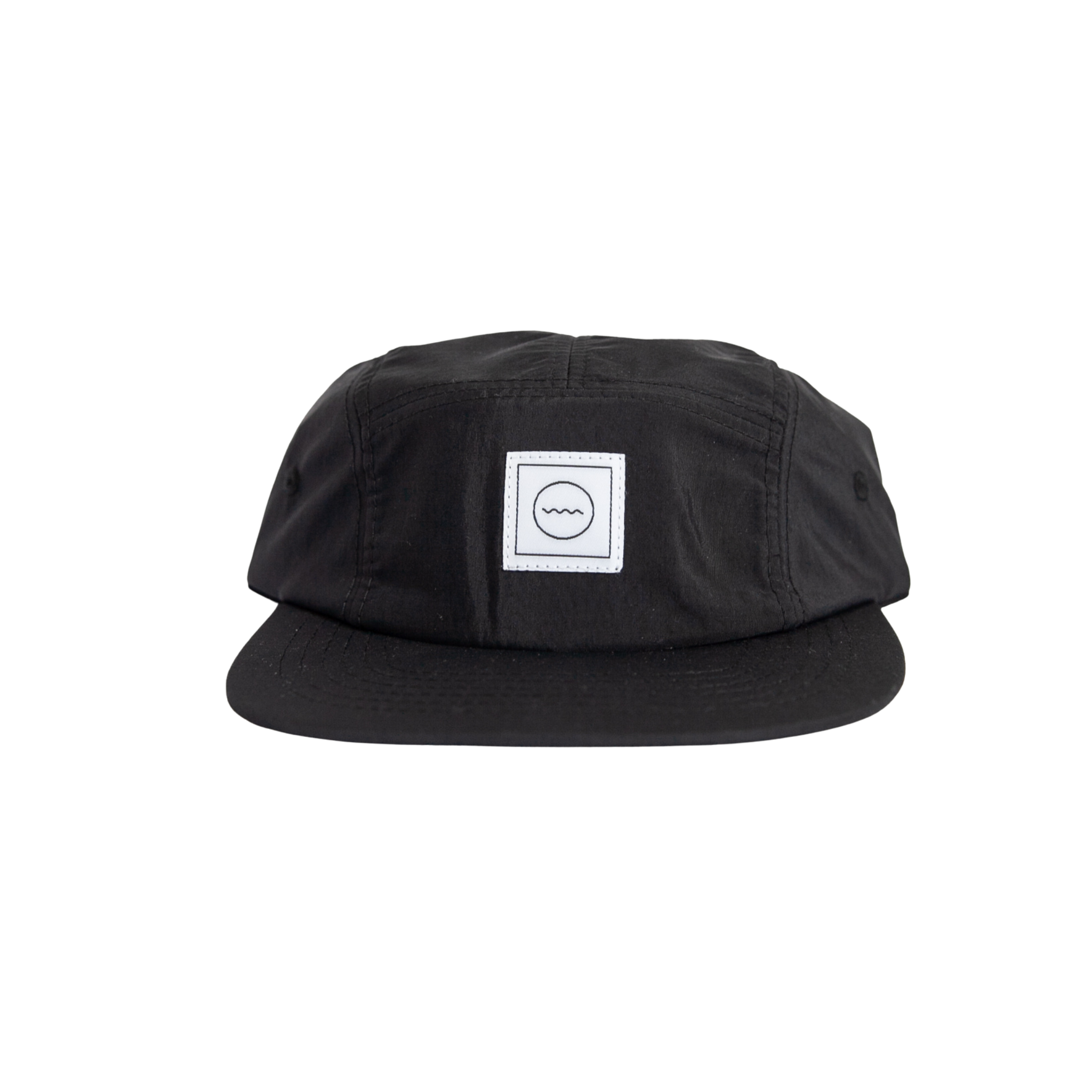 Nylon Five-Panel Hat in Coal