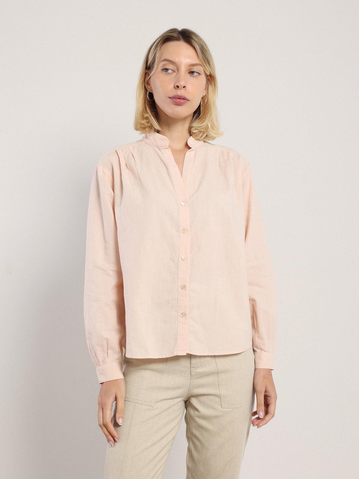 Akhen Button Up - Pale Rose