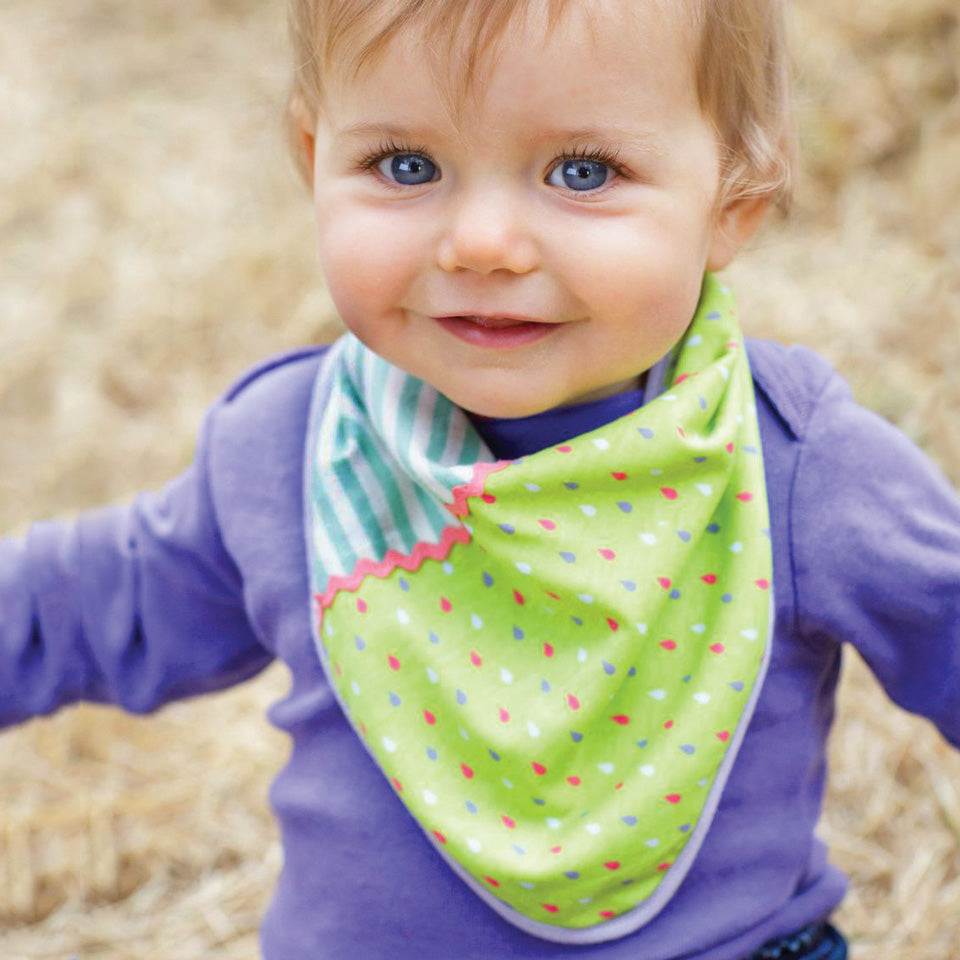 Bandana Bib - Grey Stripes