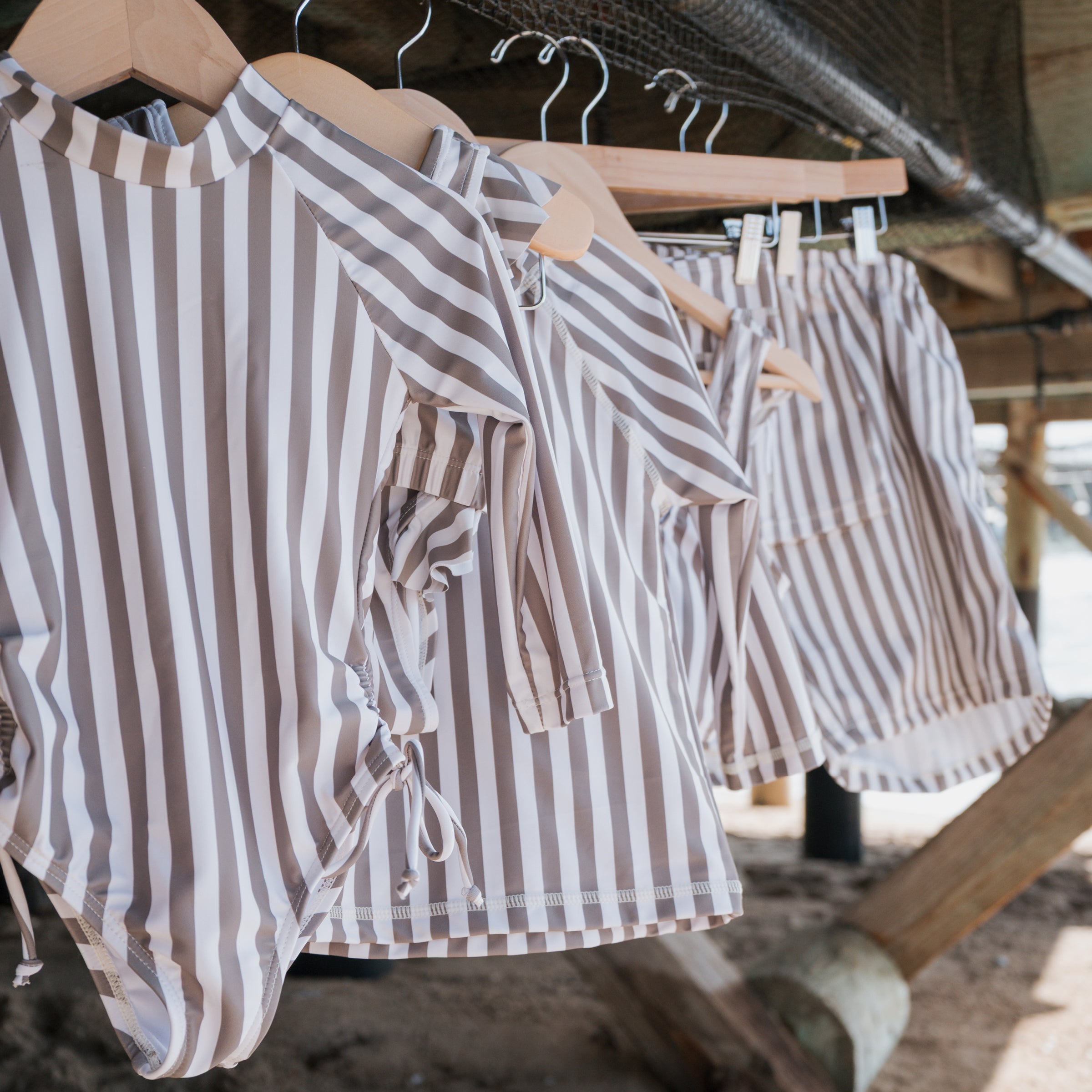 Women's Two Piece Swimsuit | Olive Stripe