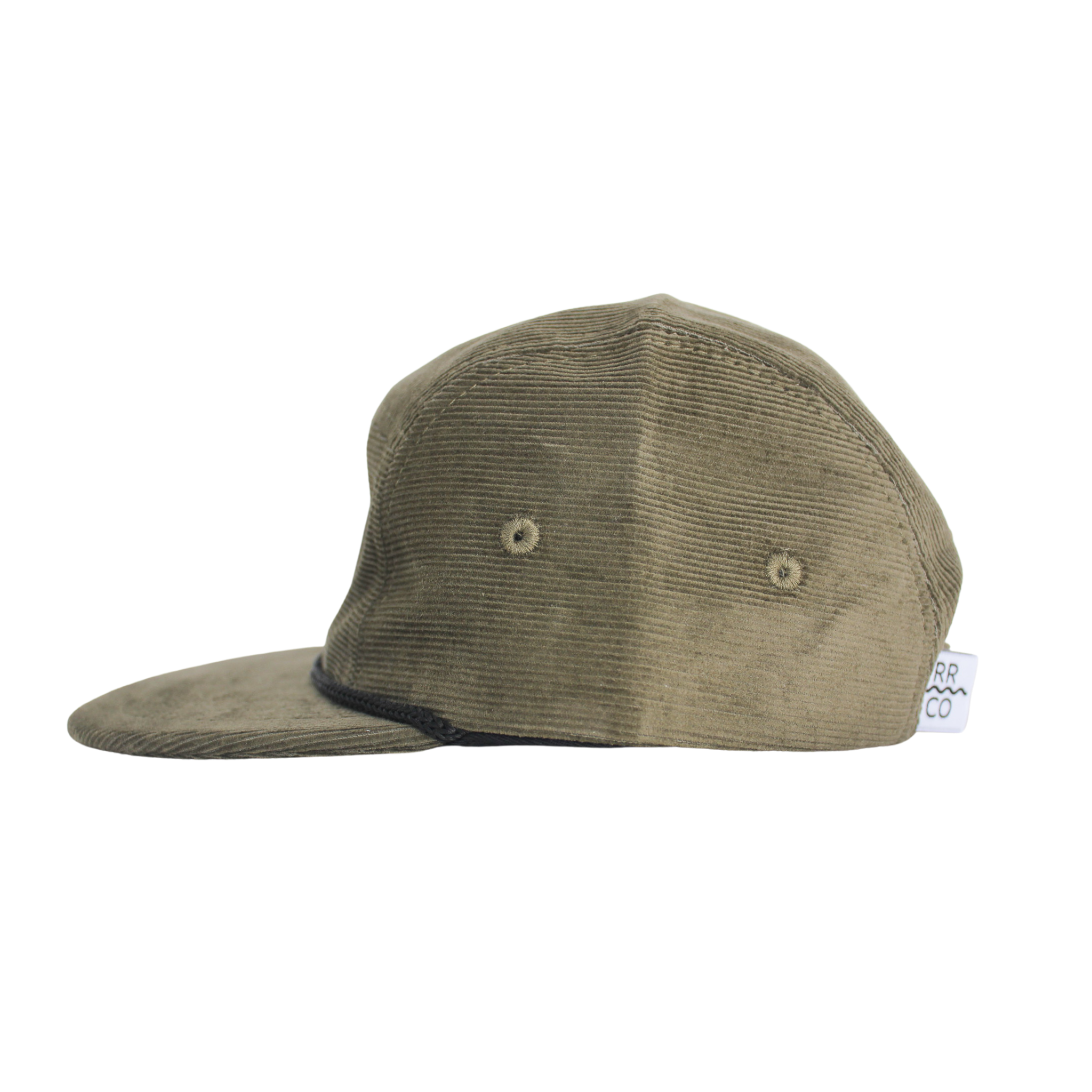 Corduroy Five-Panel Hat in Olive