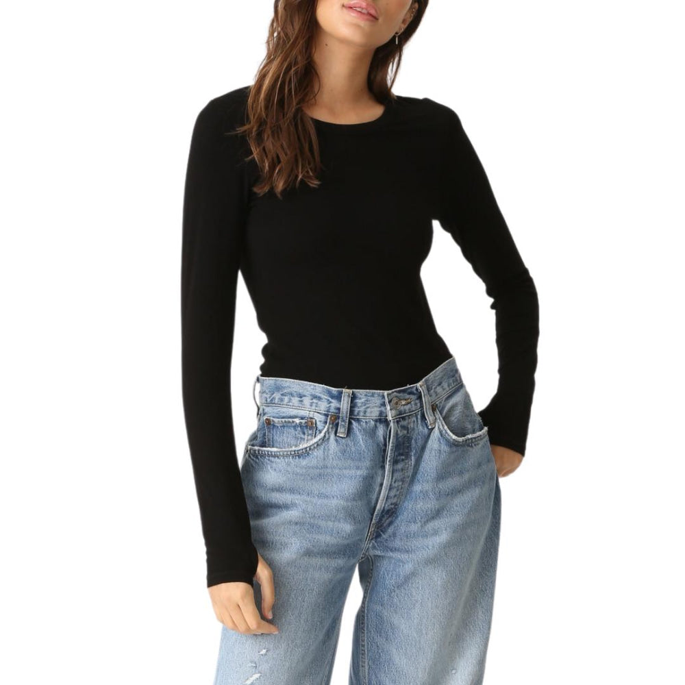 Olivia Rib Top - Black