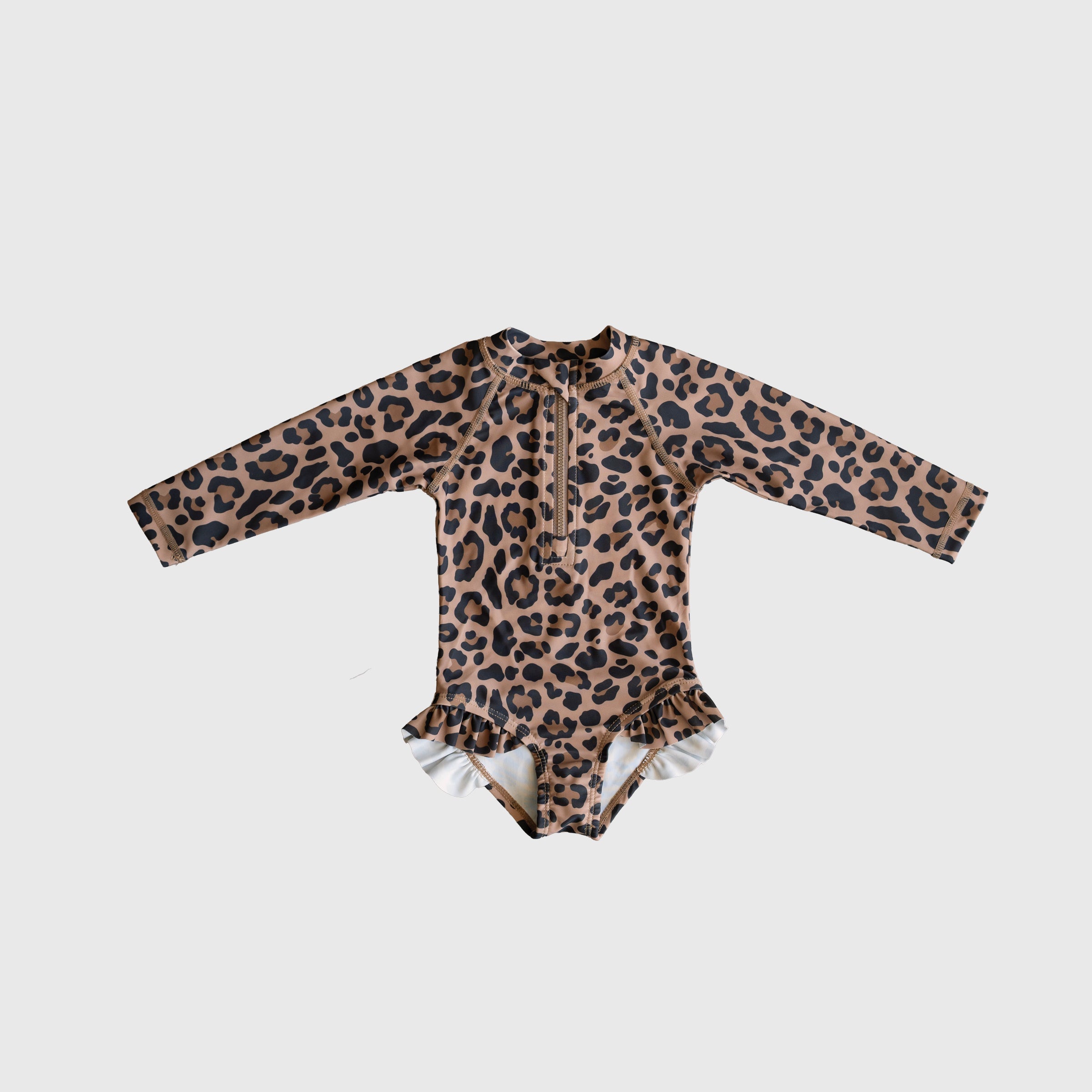 *PRE-ORDER* Girl's Long Sleeve Swimsuit | Leopard