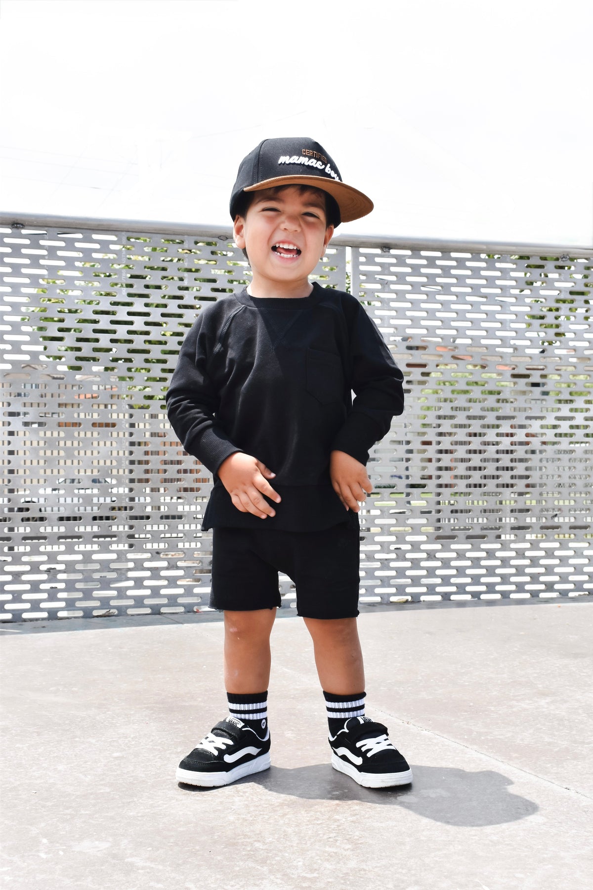 ORGANIC COTTON SHORTS - ONYX