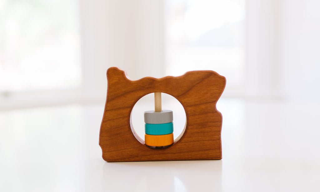 Oregon State Wooden Baby Rattle™ Rattles Bannor Toys   