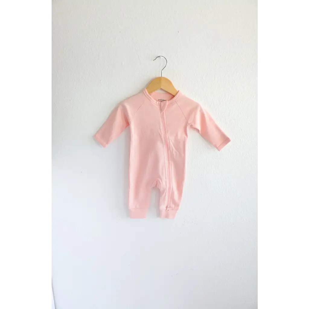 Organic Cotton Baby Zipper Sleeper in Peach