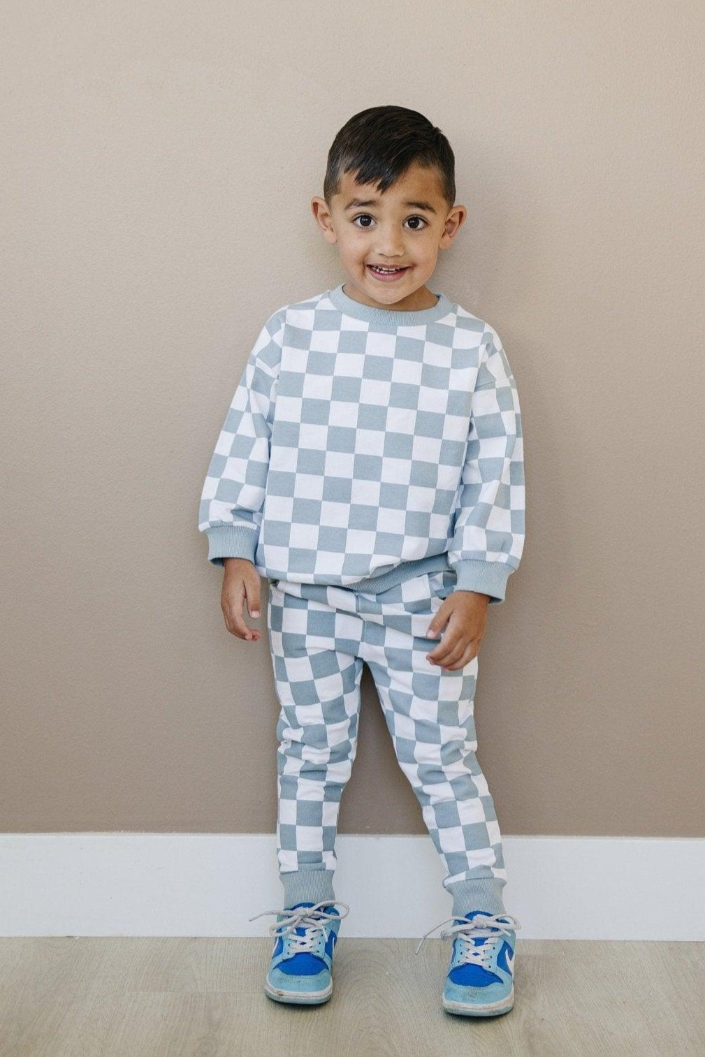 Organic Cotton Checkered Jogger Set - more colors