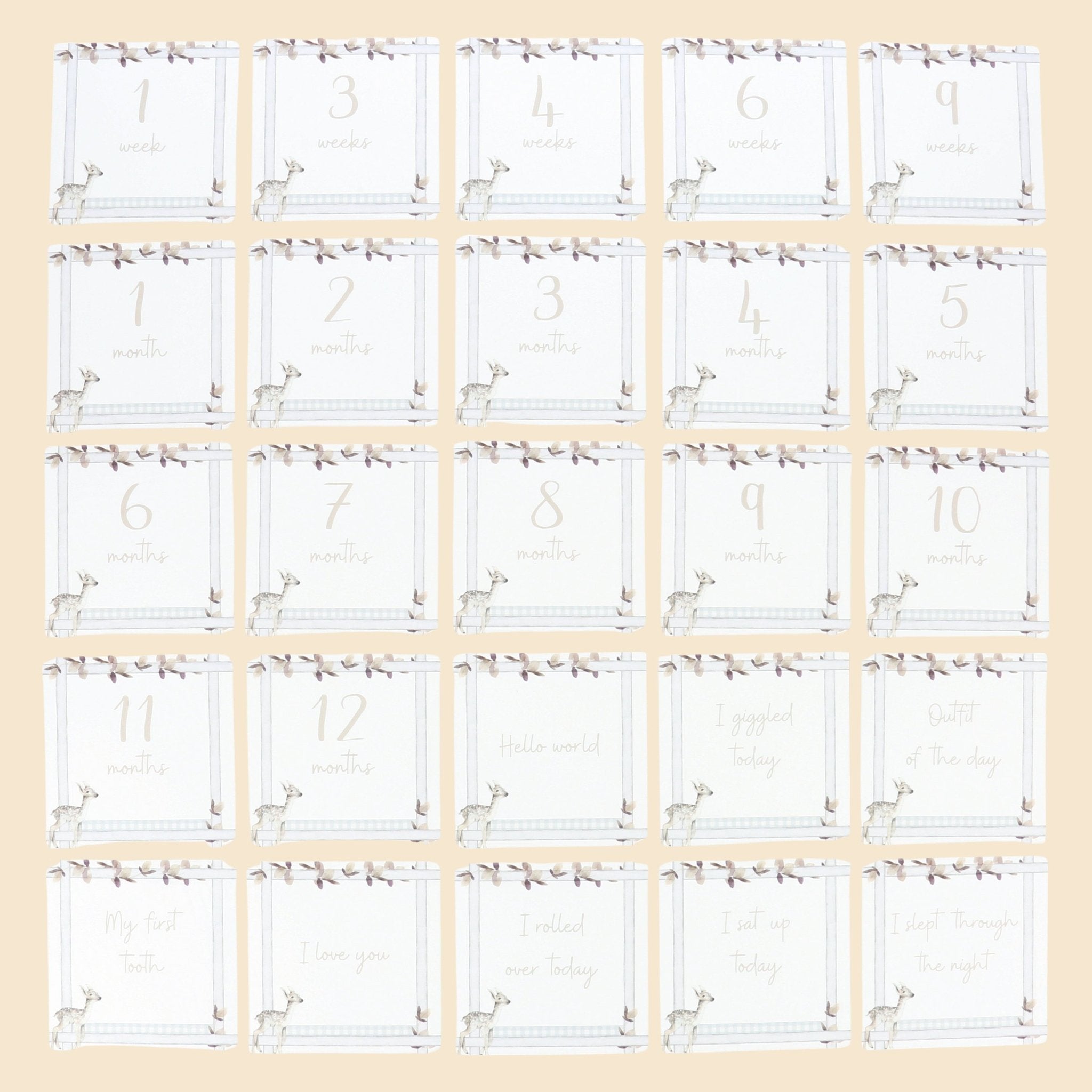 Infant Milestone + Memory Cards (0-12 months)