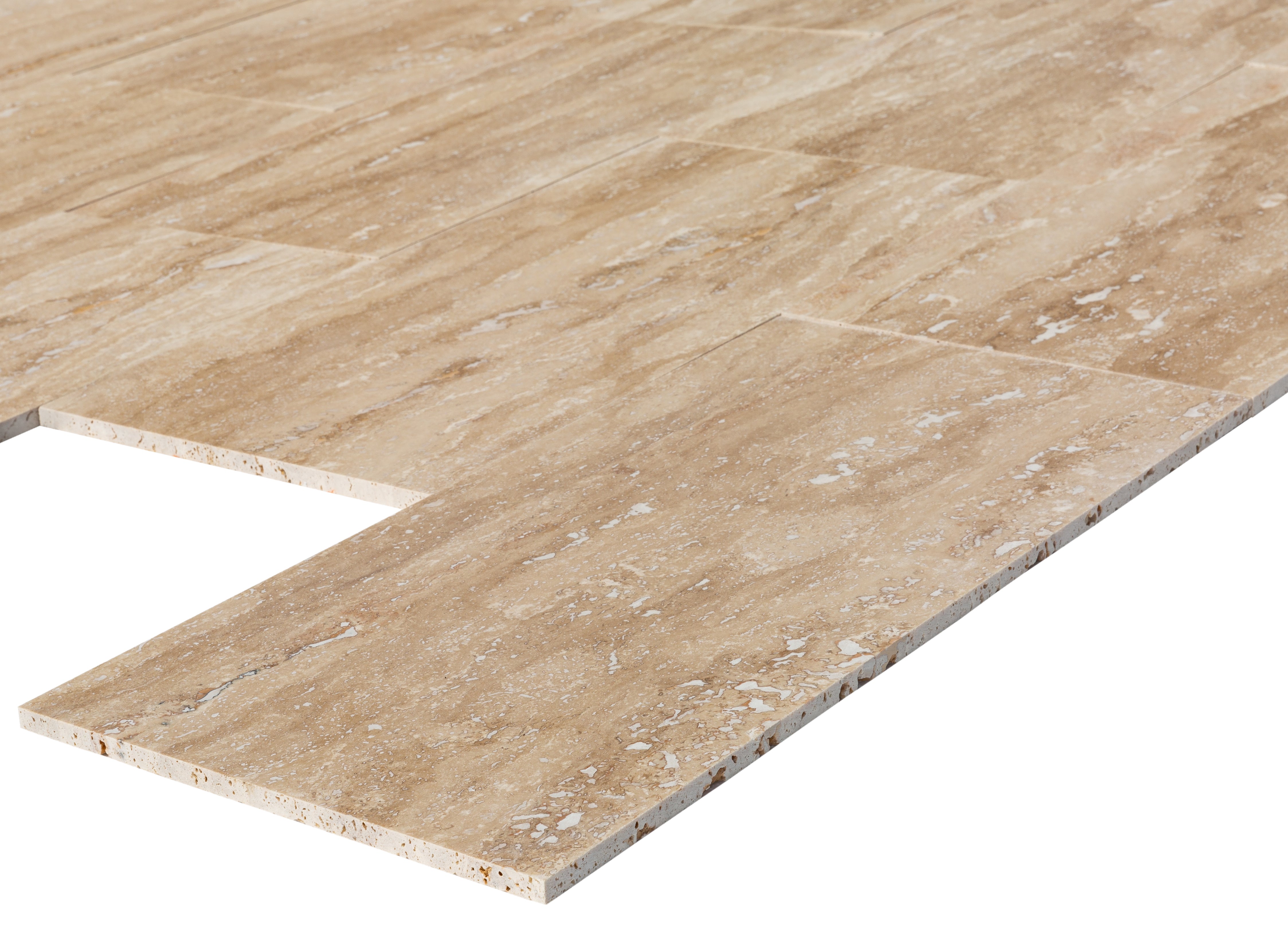 Patara Vein-cut Travertine Tiles 12"x24" Floor and Wall Tile - Belair Collection