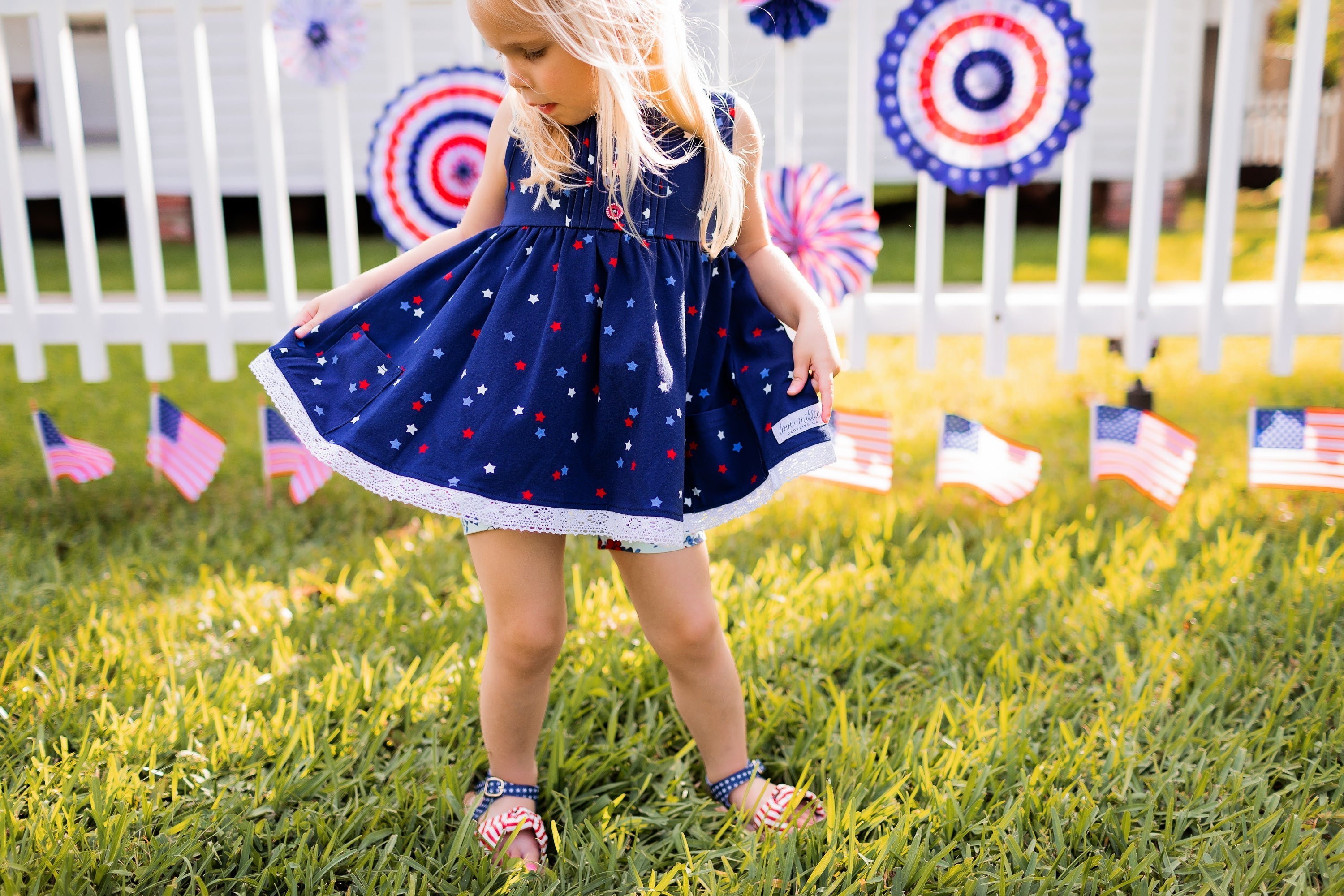 Patriotic Hazel Sandal