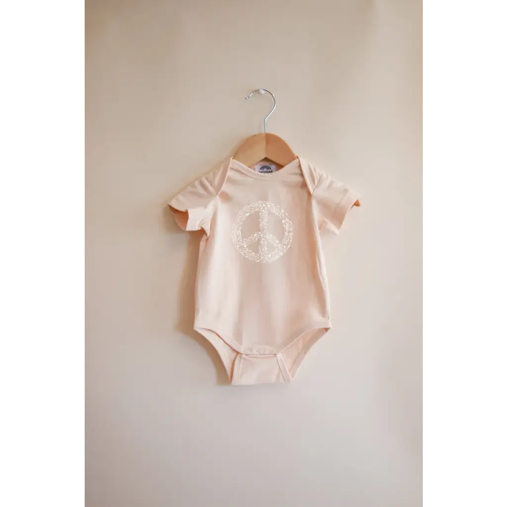 Peace Floral Organic Cotton Baby Bodysuit