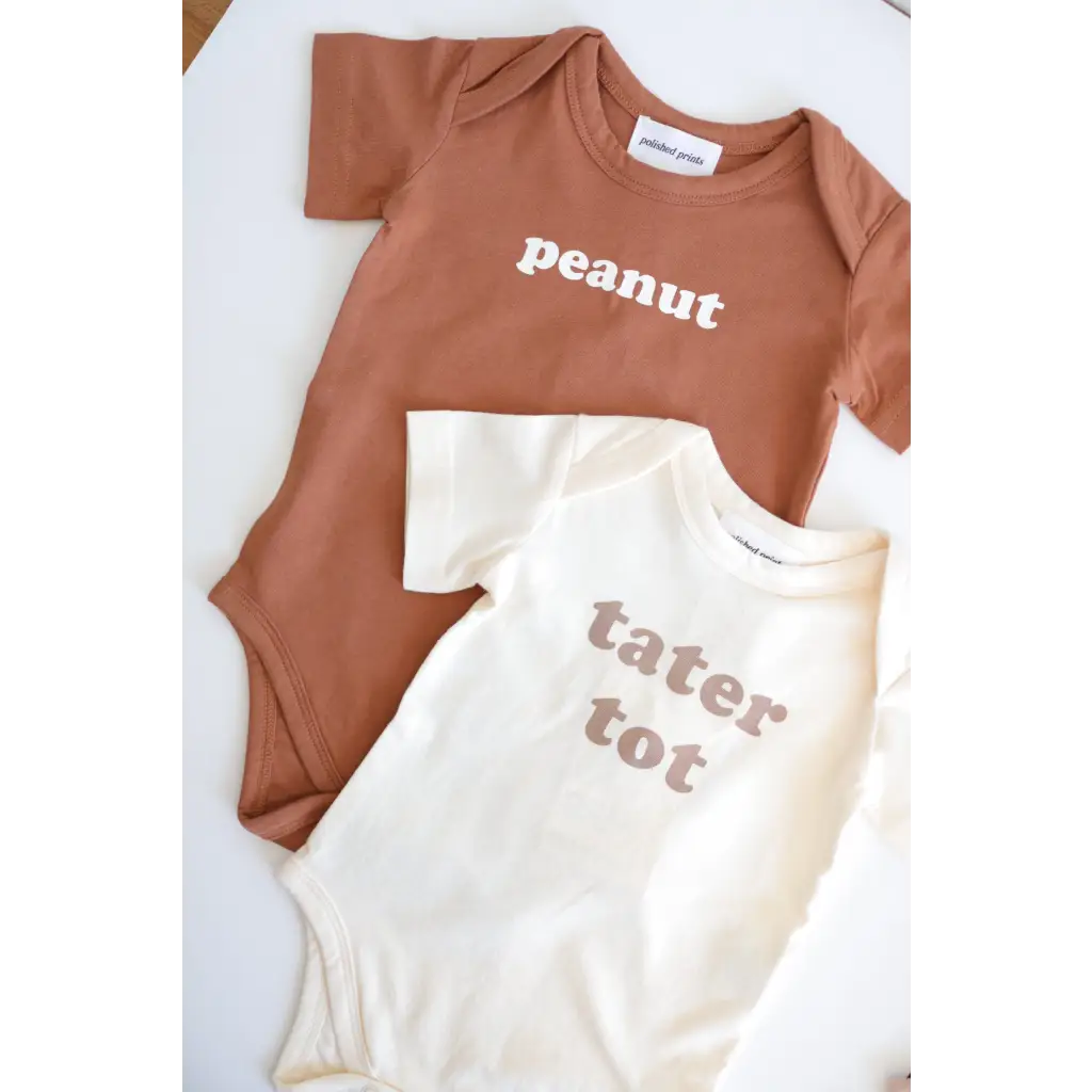 Peanut Organic Cotton Baby Onesie