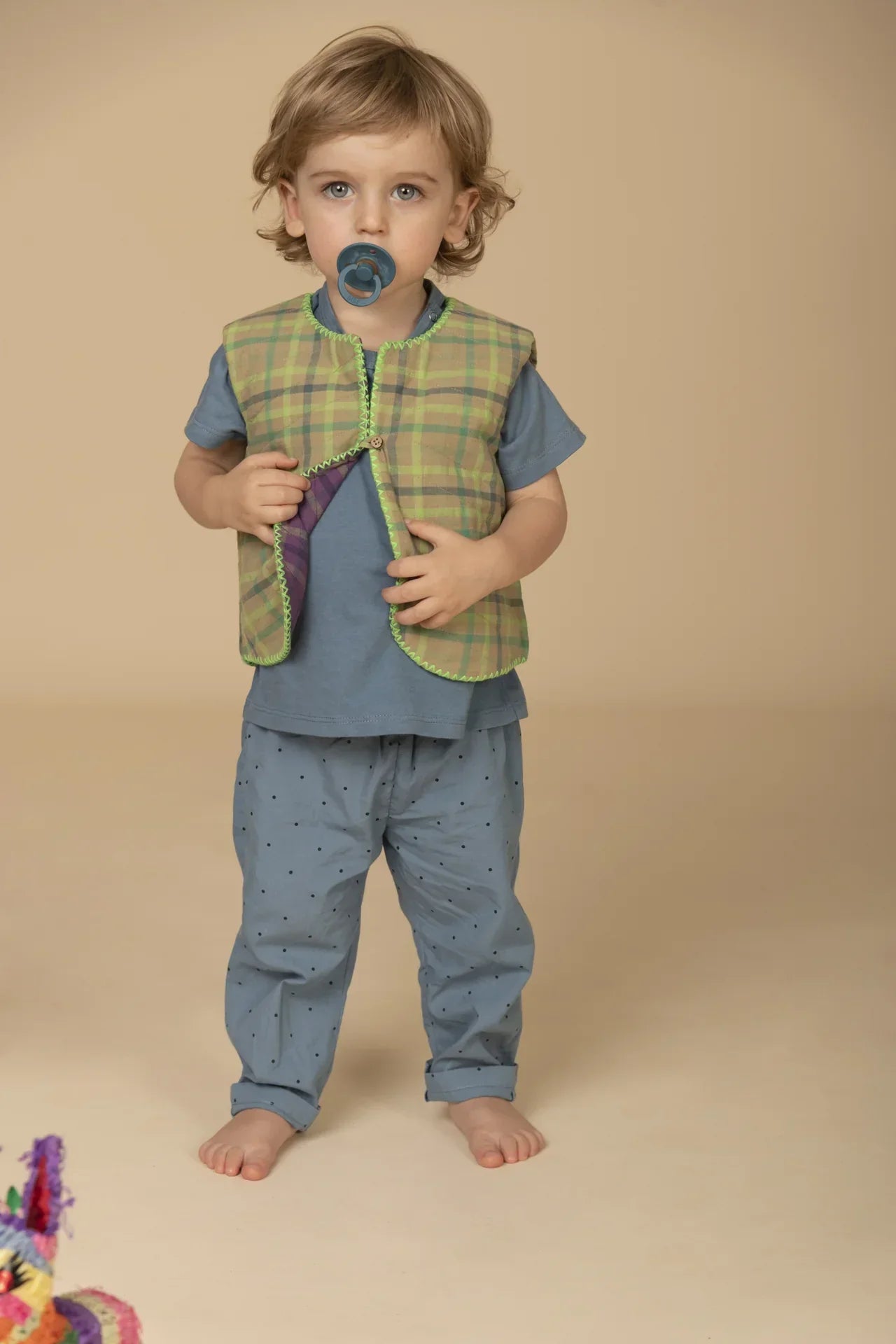 Baby Vest - Square Check