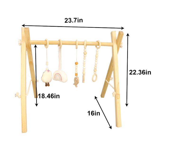 Lilac Wooden Baby Gym Indoor Avenlur.com   