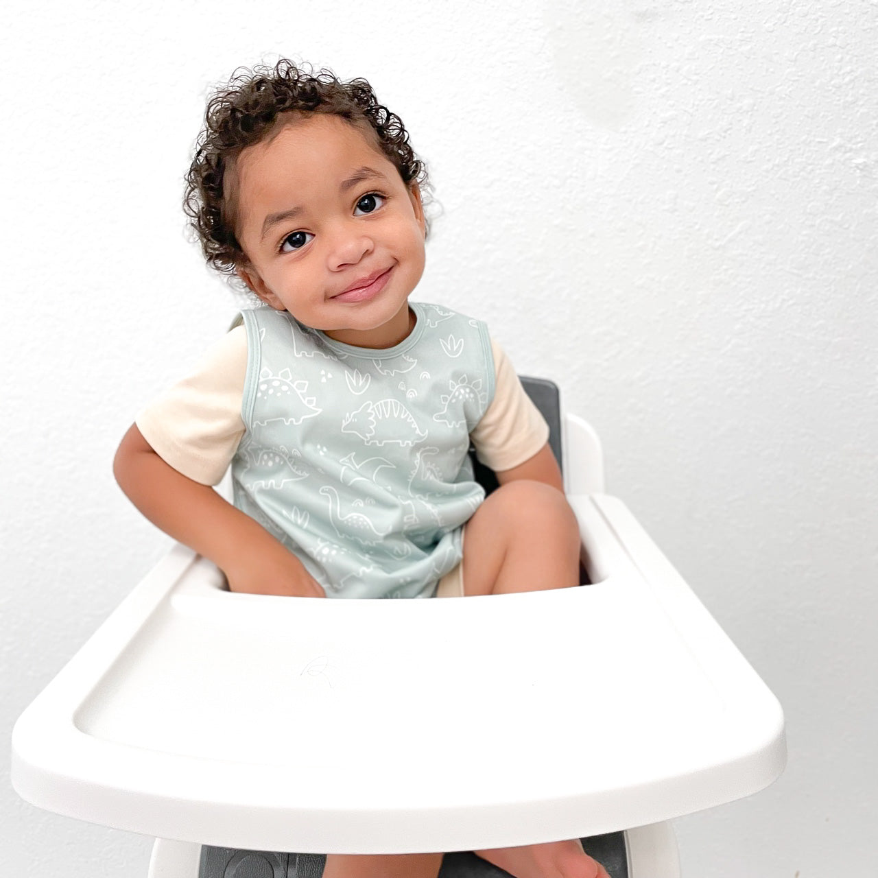 Dino Friends - Sage Bapron SALE **PRESCHOOL SIZE ONLY**