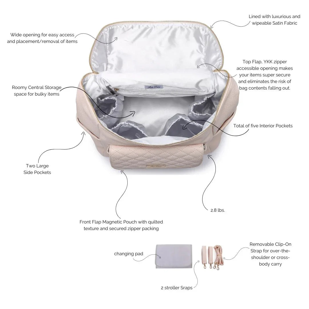 Signature Diaper Bag Pastel Pink