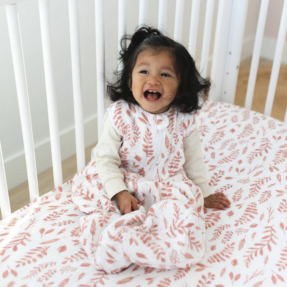 Pink Leaves Bedtime Sleeper Bedtime Sleeper Bebe au Lait 6-12M  