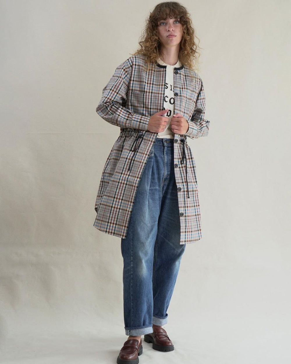 Plaid Anorak Dress - Multi