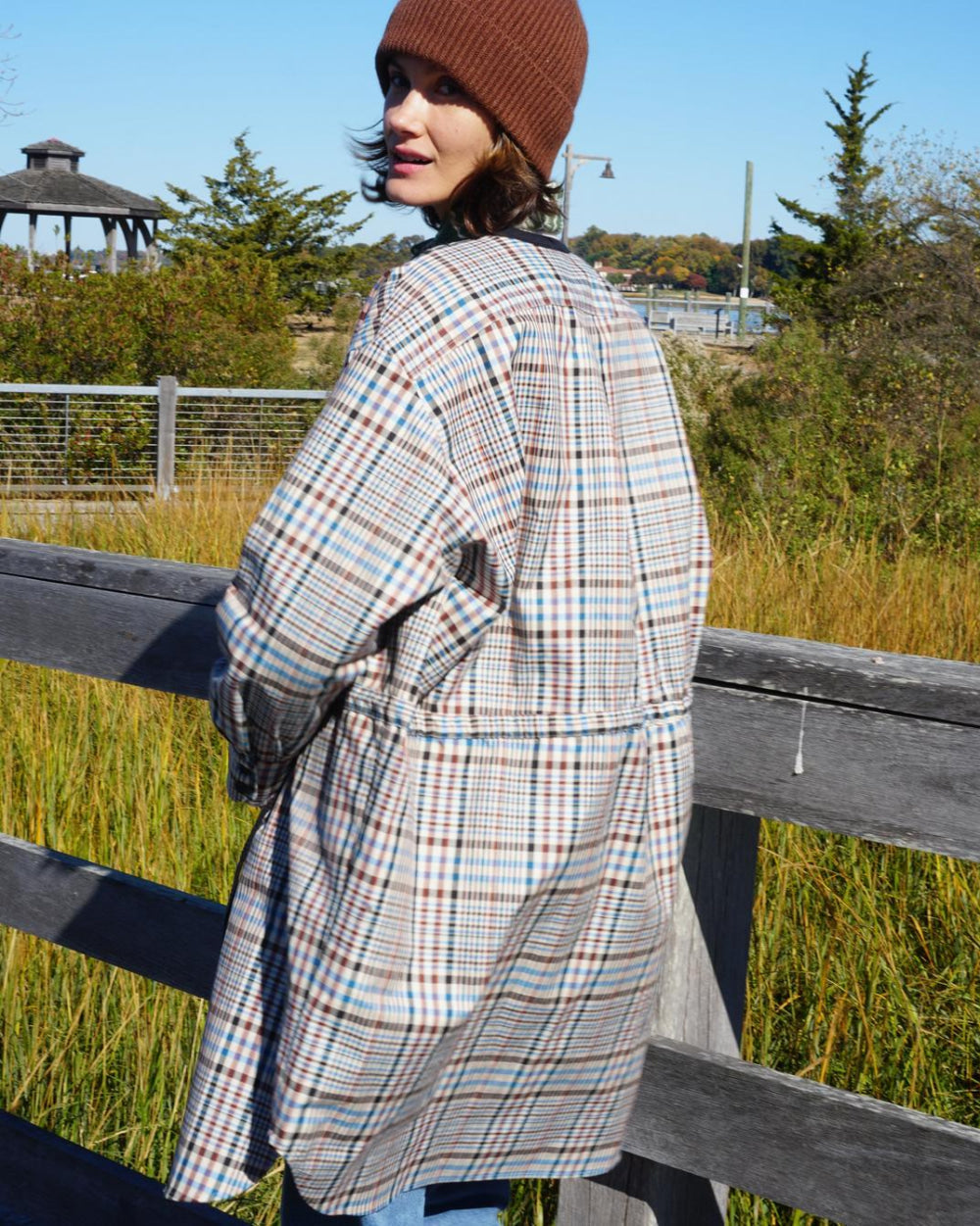 Plaid Anorak Dress - Multi