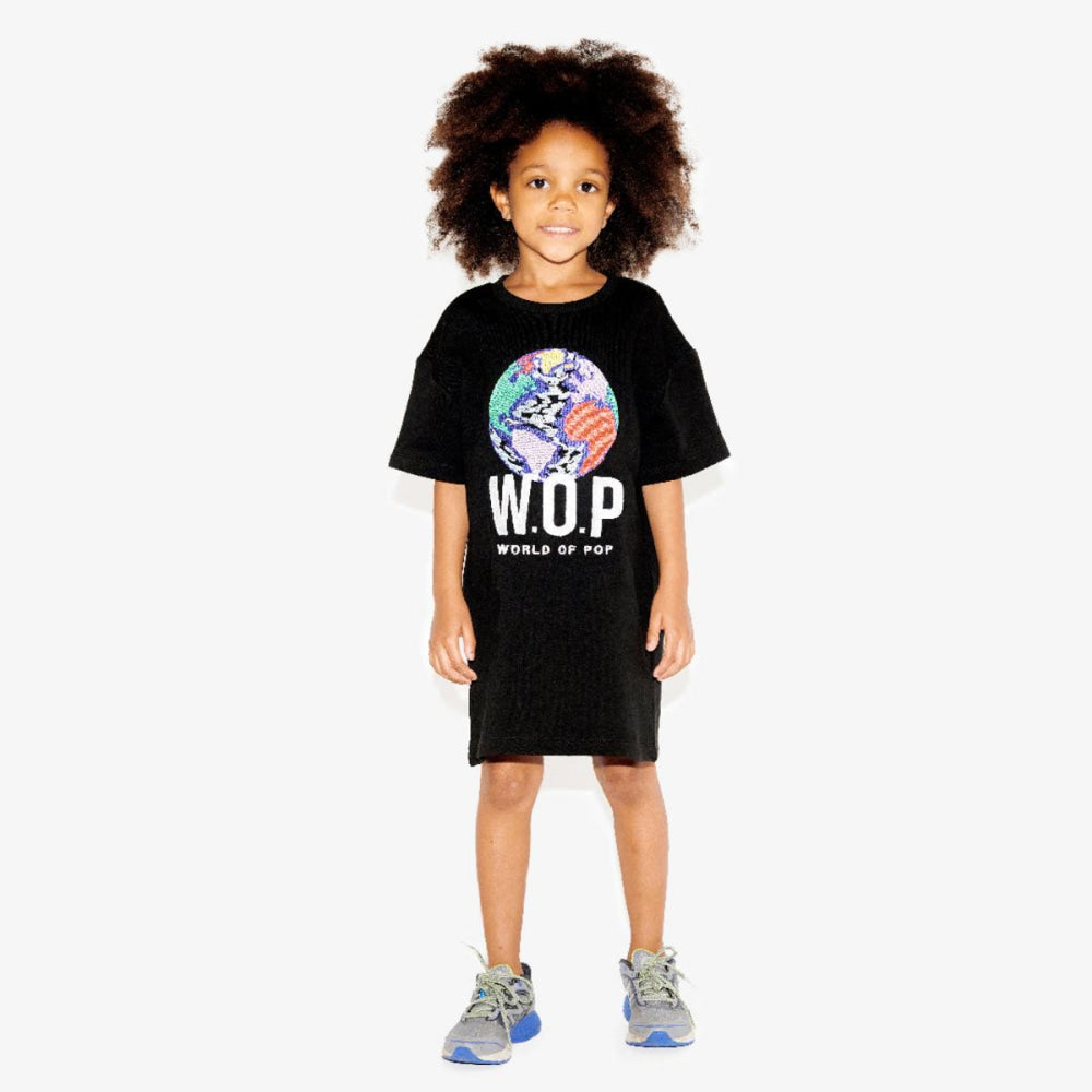 "Planet" embroidered dress